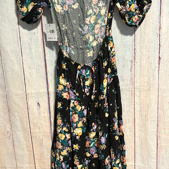 NWT O'Neill Alta Floral Open Back Midi Dress - Picture 12 of 15